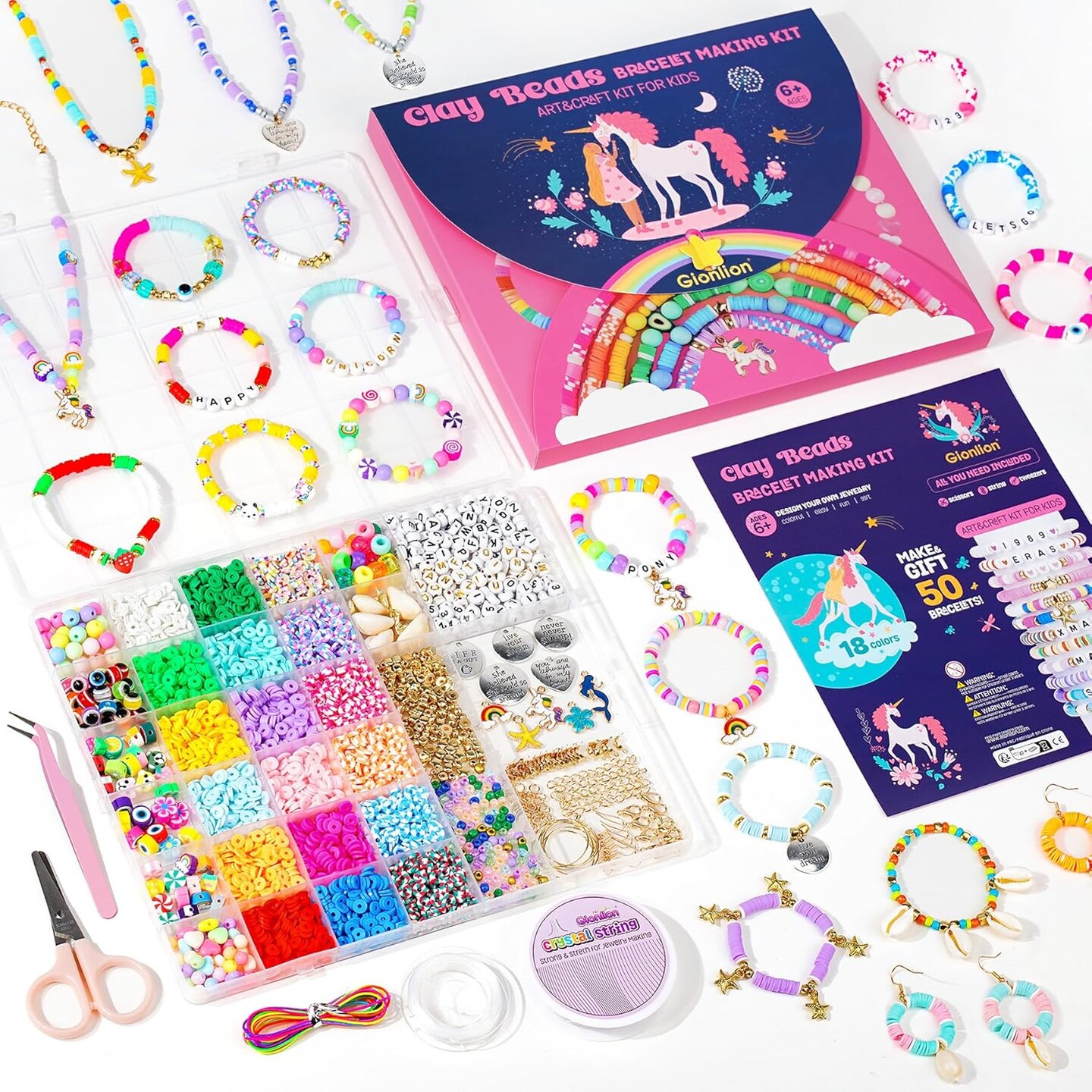 Bracelet Making Kit Arts and Crafts Charms Jewelry Supplies