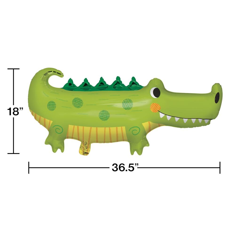 Alligator Party Metallic Balloon Alligator