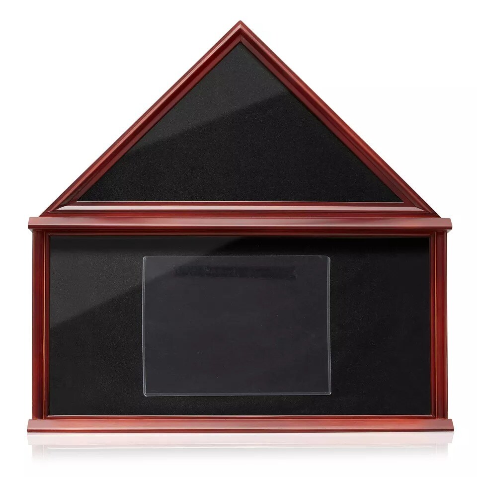 Shadow Box Flag Display Case Certificate Holder, 5&#x27; x 9&#x27; Funeral Memorial Flag