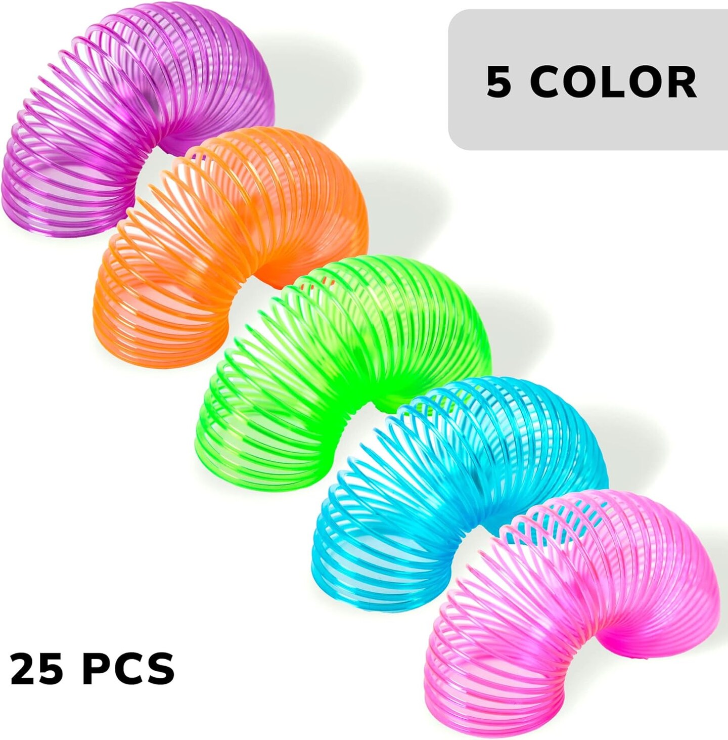 Coil Spring Toy - 25 Pcs - Kids Party Favor - Bulk Coil Springs for Party Favors - Easter Egg Fillers - Goodie Bag Supplies - Pinata Stuffers - Bulk Gifts for Kids - Classroom Prizes