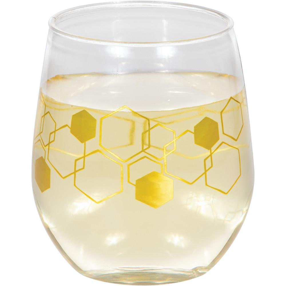 Honeycomb 14oz Stemless Wine Glass