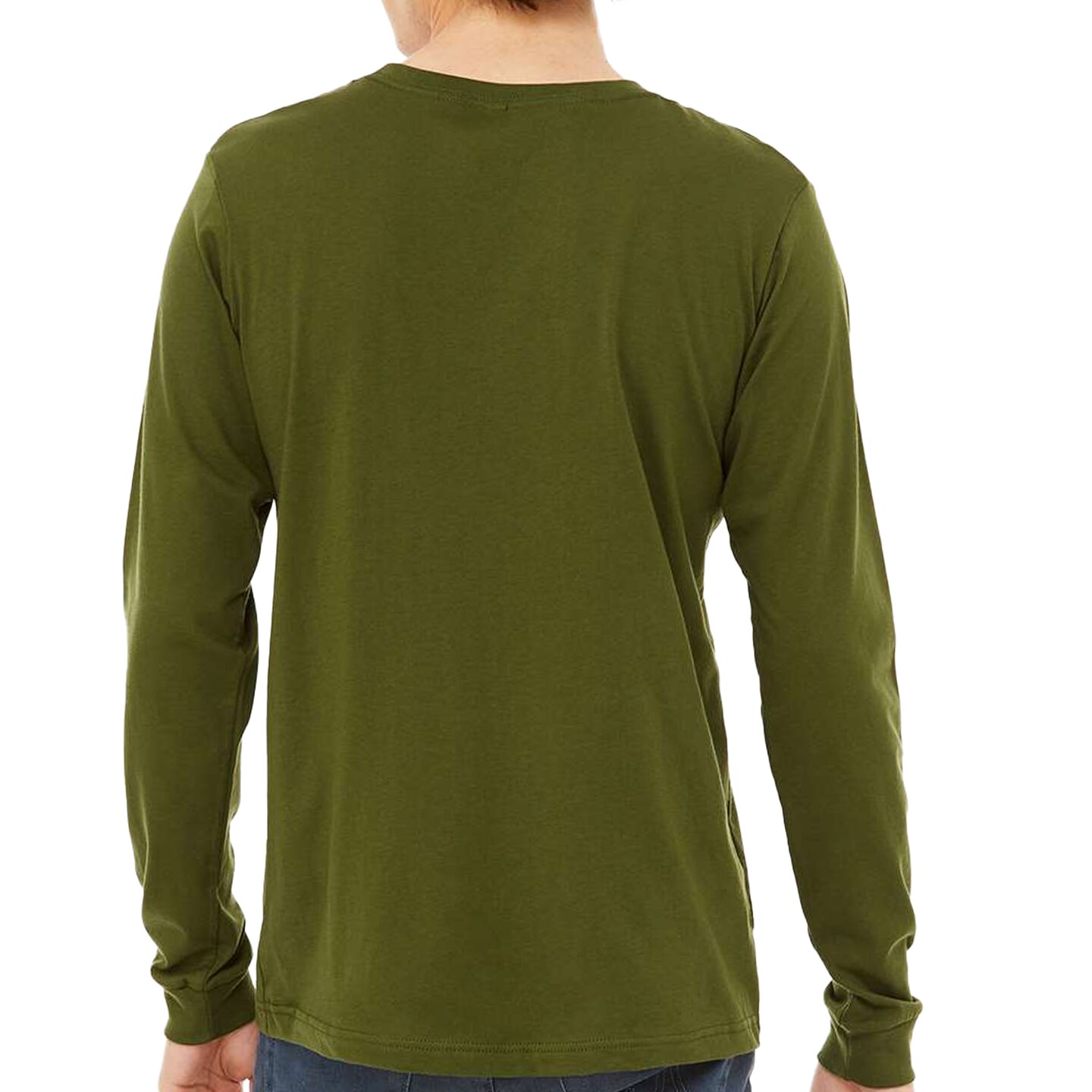 Bella + Canvas Long Sleeve T-Shirt, Men’s Heavy Cotton Jersey Tee, Multicolor