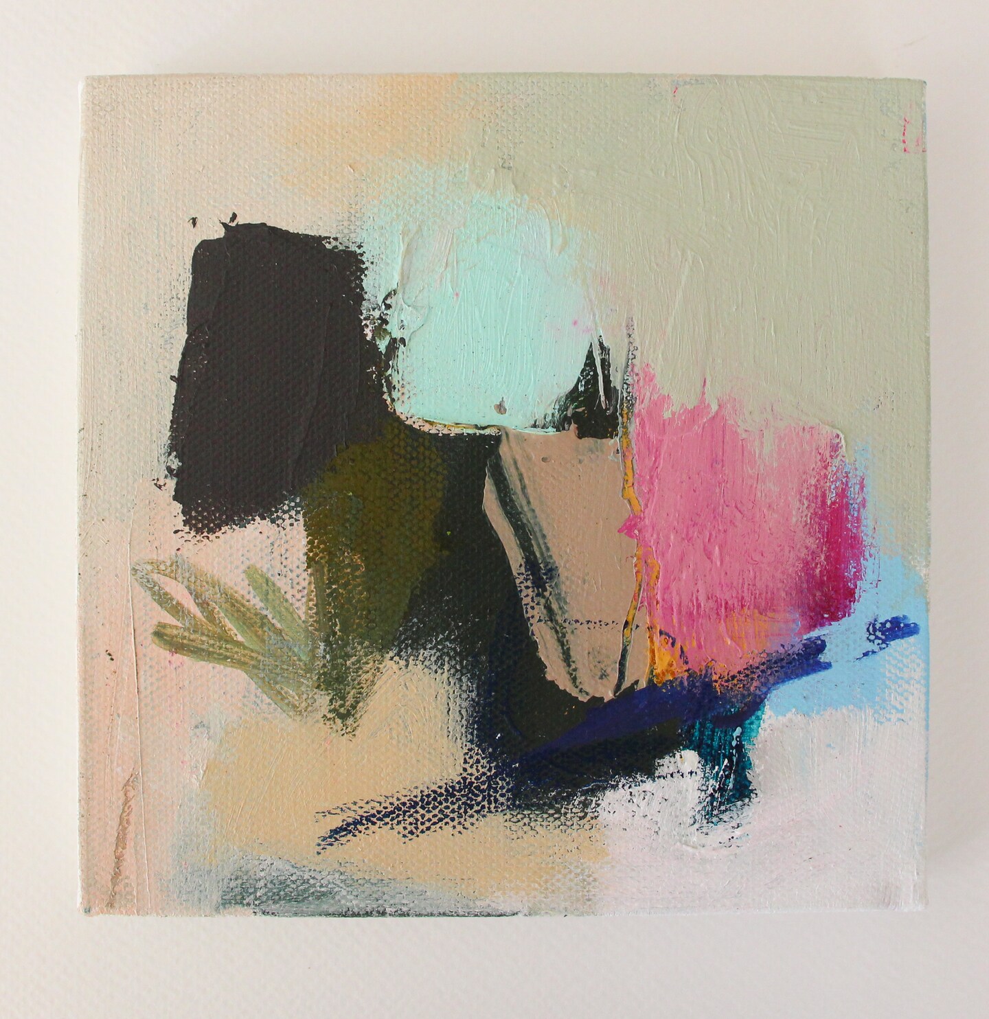 Small Colorful Abstract 6x6 Canvas 433000804555948032