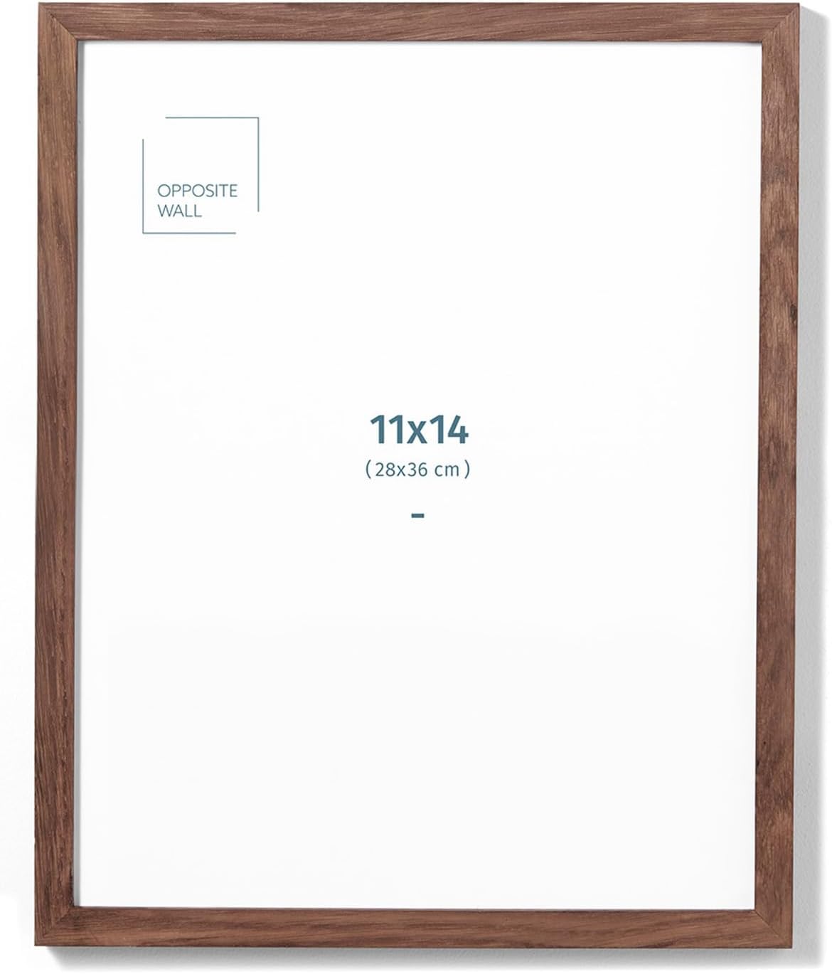 11x14 in - Dark Solid Oak Wood Picture Frame - Lightweight, Versatile &#x26; Shatterproof