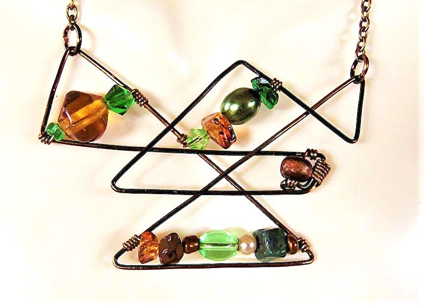 ADVANCED, Wire wrapping, Abstract Necklace Class