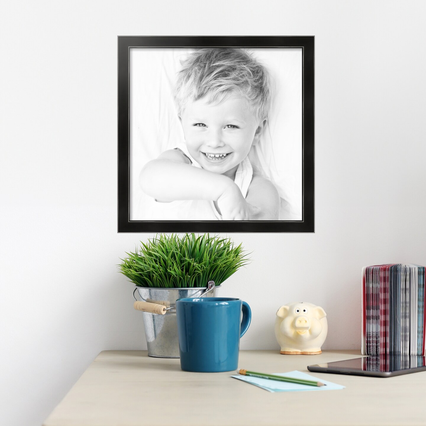 ArtToFrames 24x24 Inch Picture Frame, This 1.75 Inch Custom Wood Poster Frame is Available in Multiple Colors, Great for Your Art or Photos - Comes with Economy Acrylic and Corrugated Backing (A68RC)