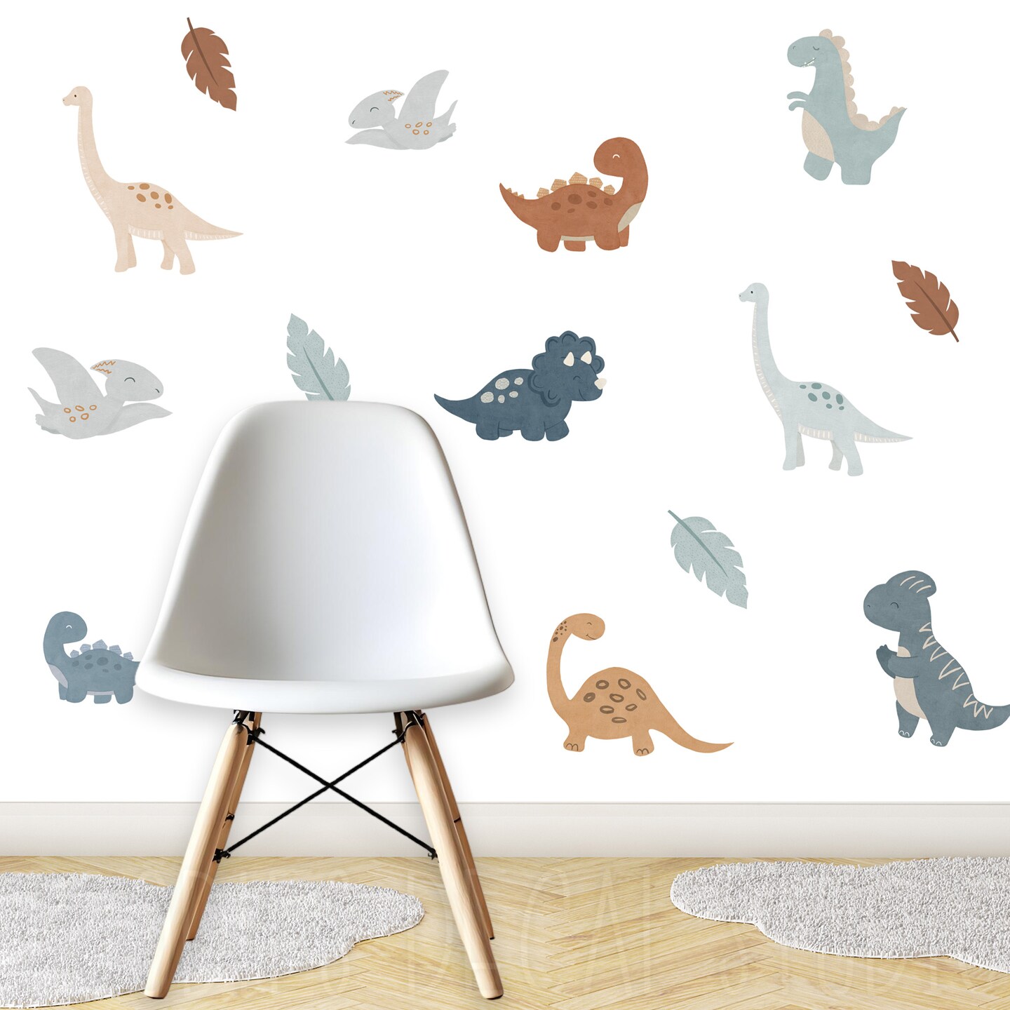 Dinosaur Wall Stickers Peel & Stick Removable Decals For Kids Room - Multicolor Set - View #7