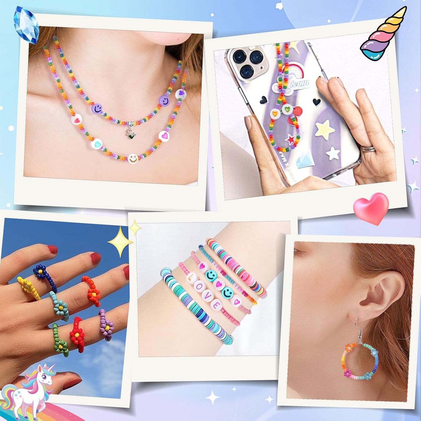 Bracelet Making Kit for Girls (Blue) 7.09 x 10.43 x 0.67 inches