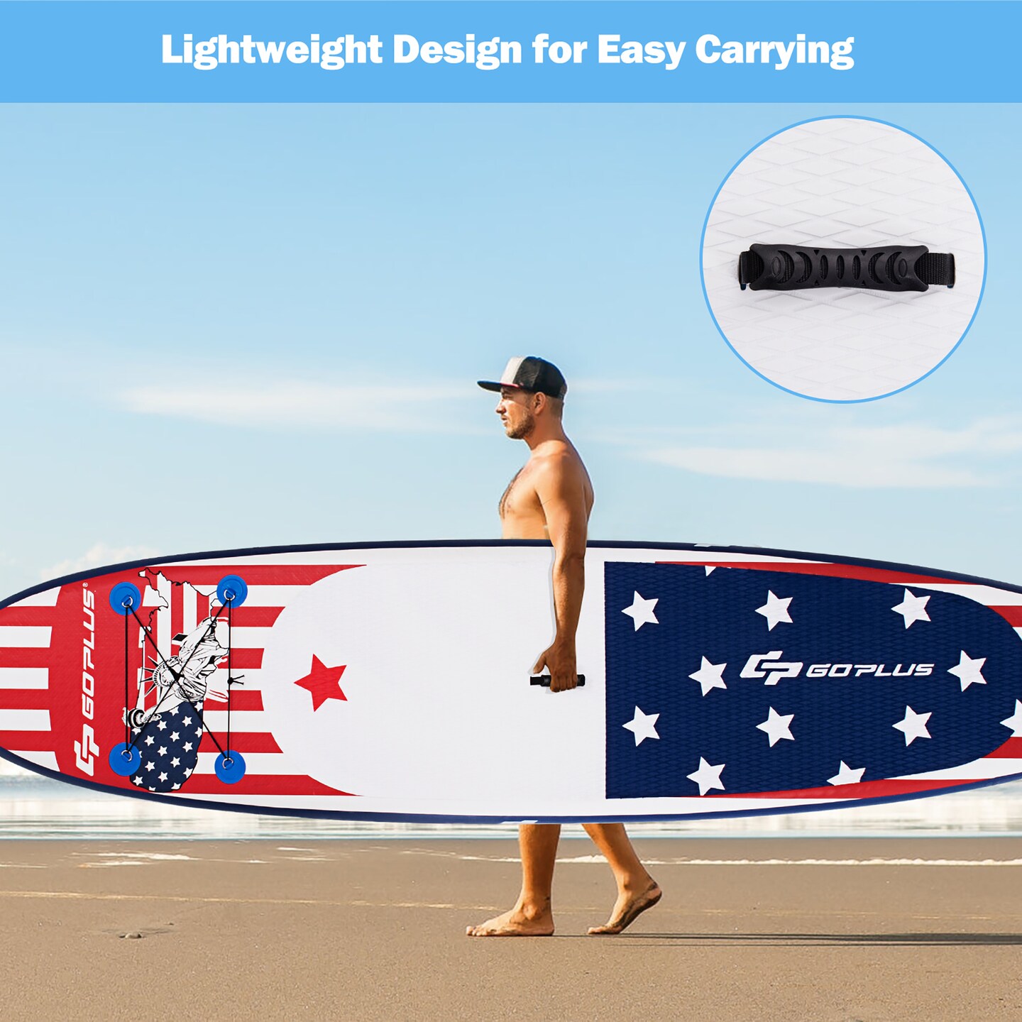 Goplus 11' Inflatable Stand Up Paddle Board Surfboard W/Pump Aluminum Paddle Navy