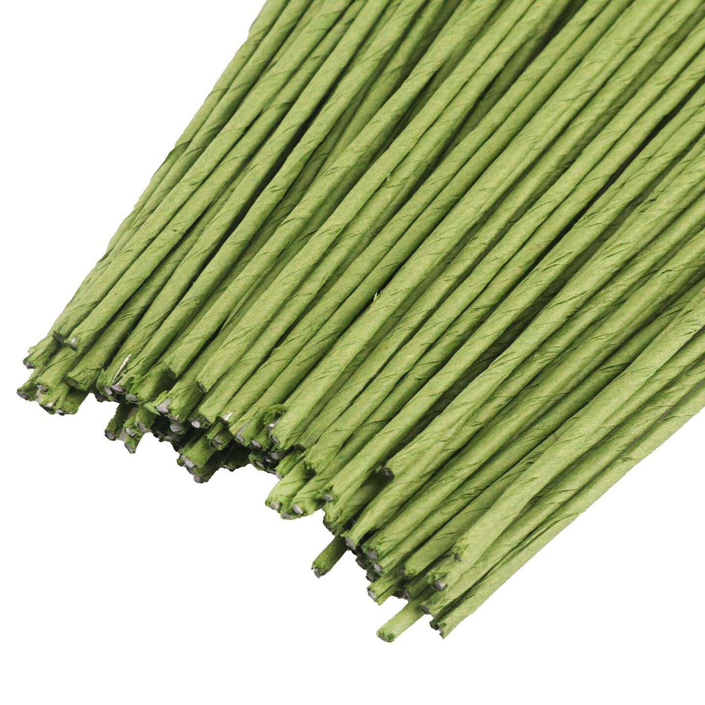 300 PCS 16 Inch Floral Wire Stems,14 Gauge Floral Wire for Wiring Fresh Flowers, Creating Floral Crowns, DIY Crafts, Artificial Flower, Green