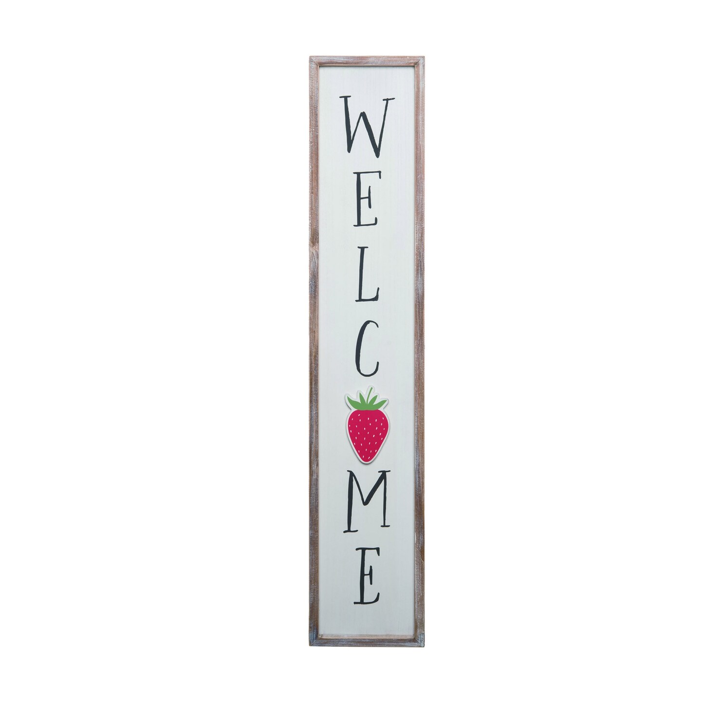 Transpac Wood 47.24 in. Multicolor Spring Layered Strawberry Porch ...