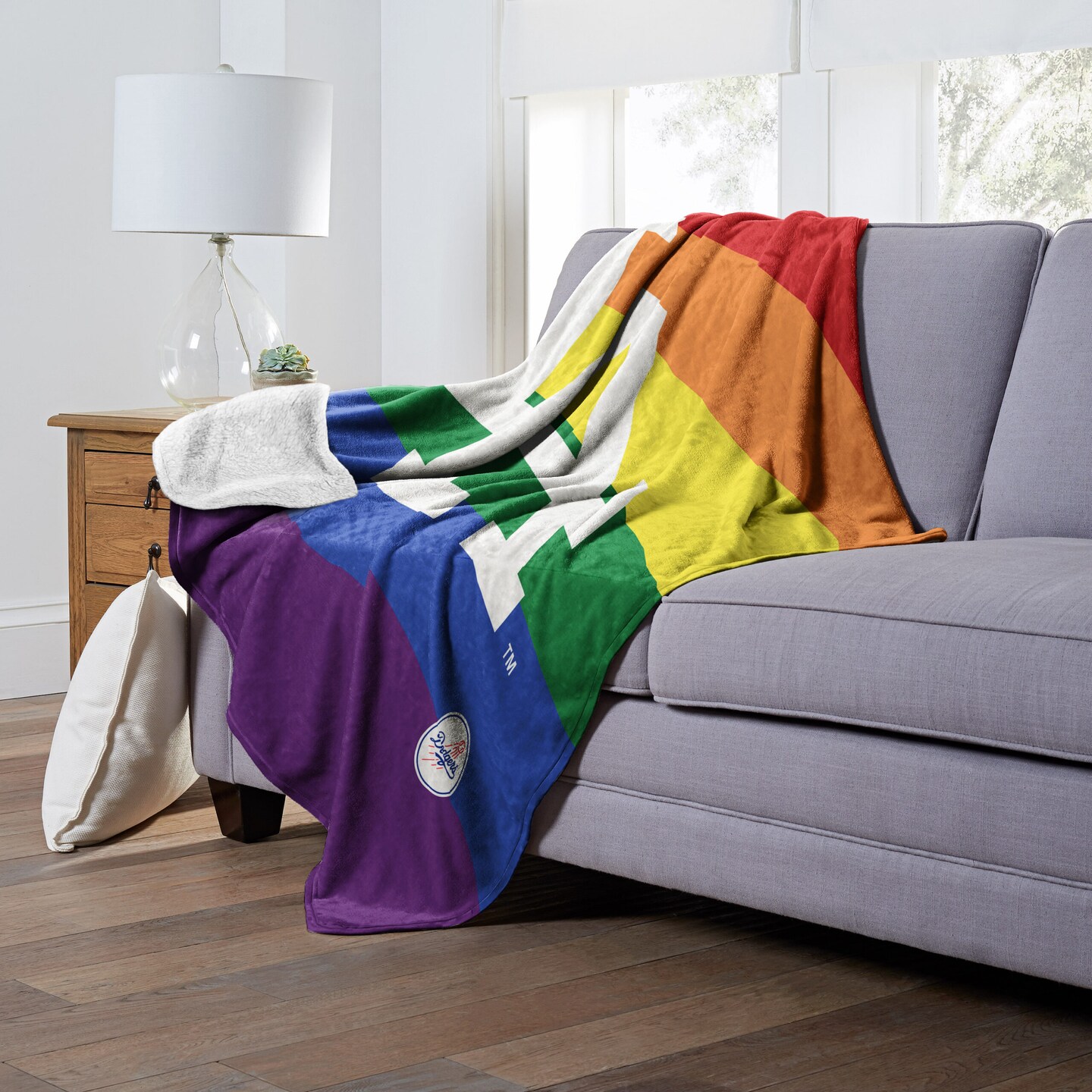 MLB Pride Series Silk Touch Sherpa Throw Blanket 50×60 Inches