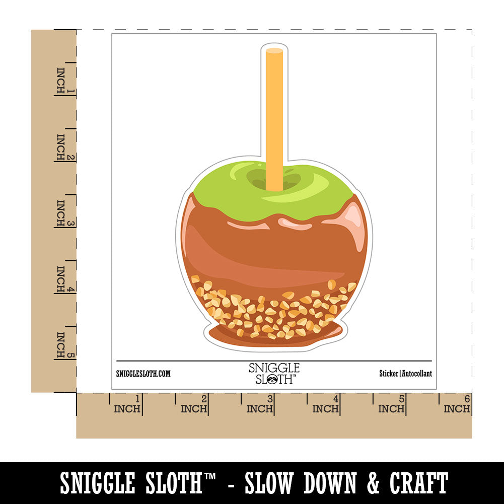 Water Bottle Sticker Set Caramel Apple Dessert Candy Food Peanuts Cute Waterproof Vinyl Stickers Pack Decal, Skateboard, Laptop, Car, Window, Bumper - 5 Pack