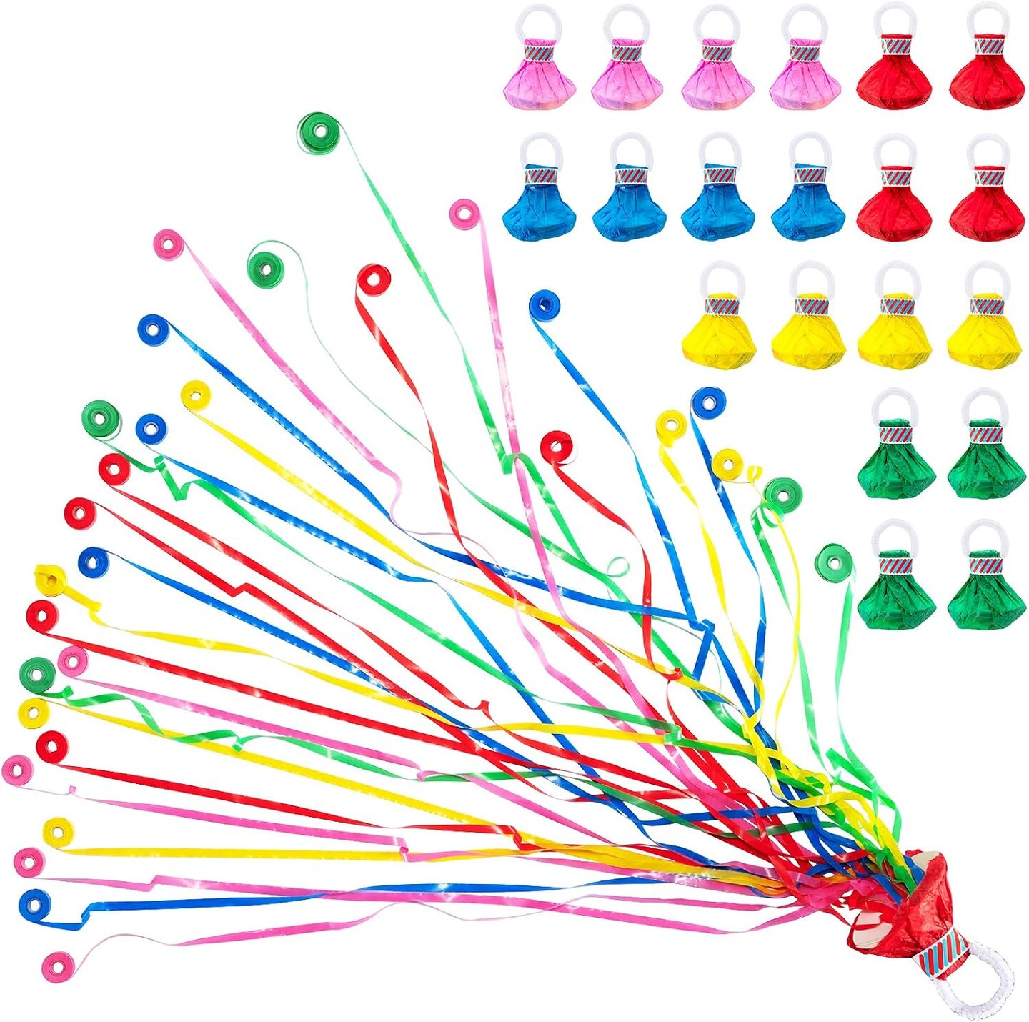 20PCS No-Mess Confetti Poppers – Colorful Party Streamers for Birthday & Wedding