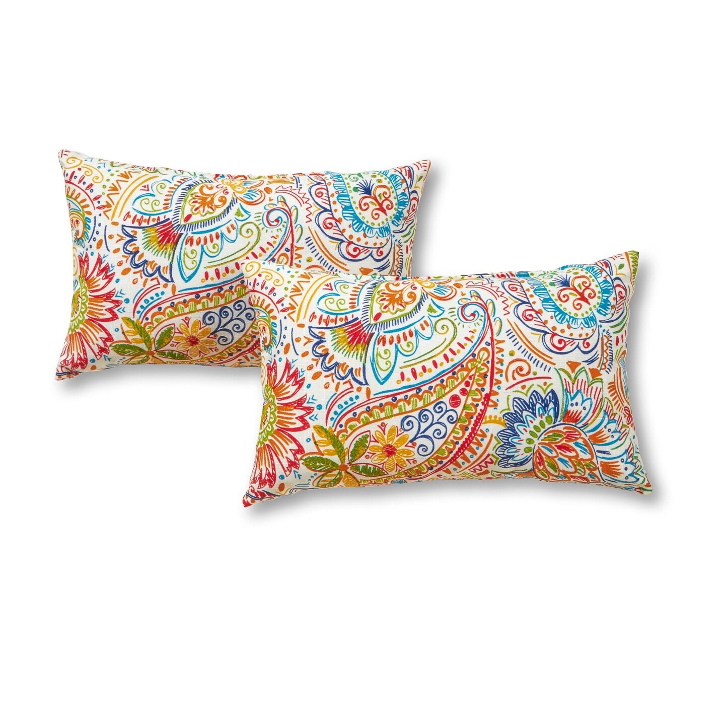 Outdoor 19 x 12 in. Rectangle Throw Pillow (2-Pack)