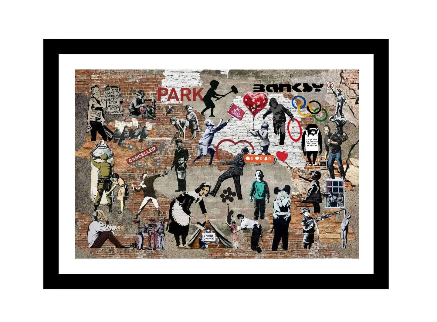 Banksy Graffiti Street Art Collage
