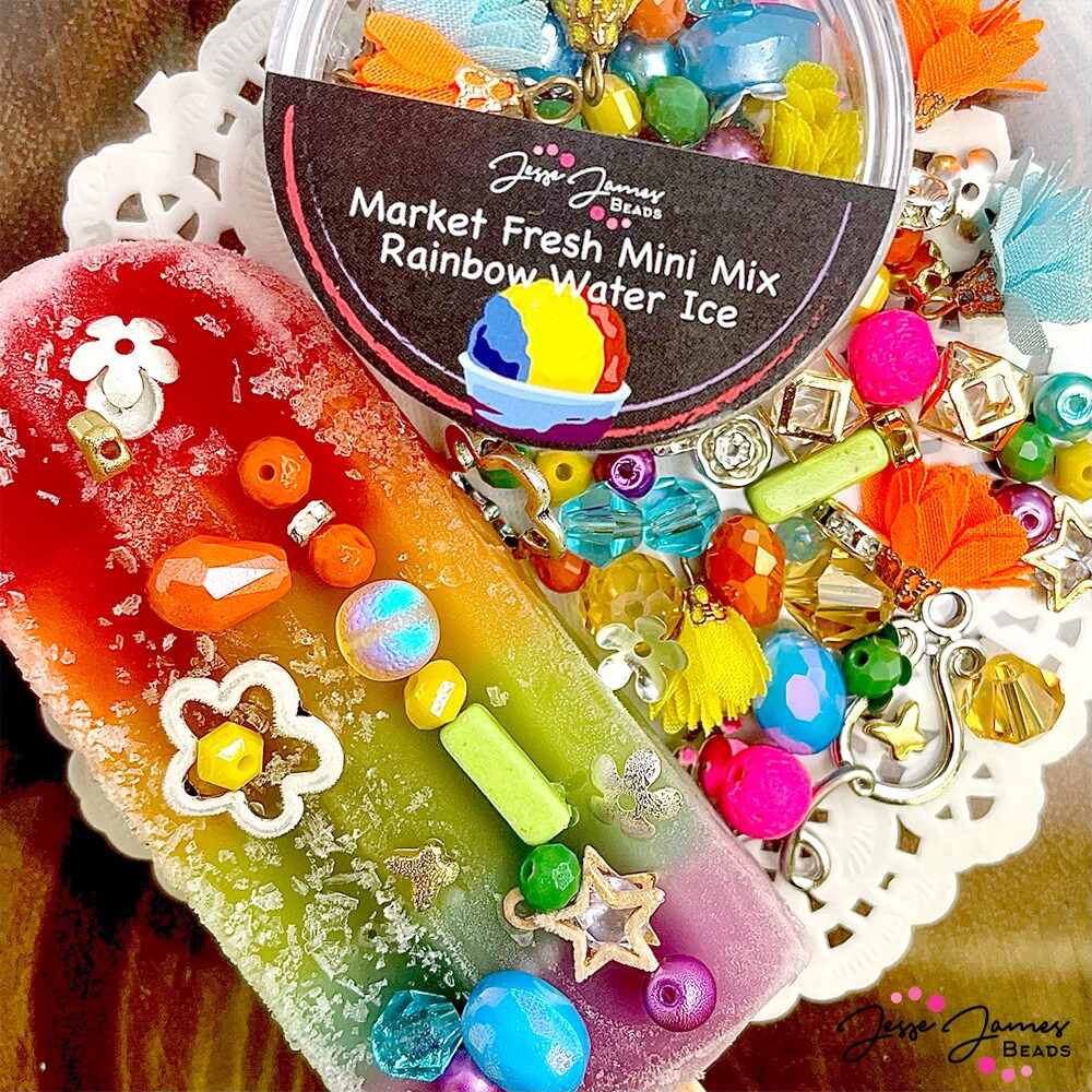 Jesse James Beads Bead Mix in Rainbow Water Ice Mini