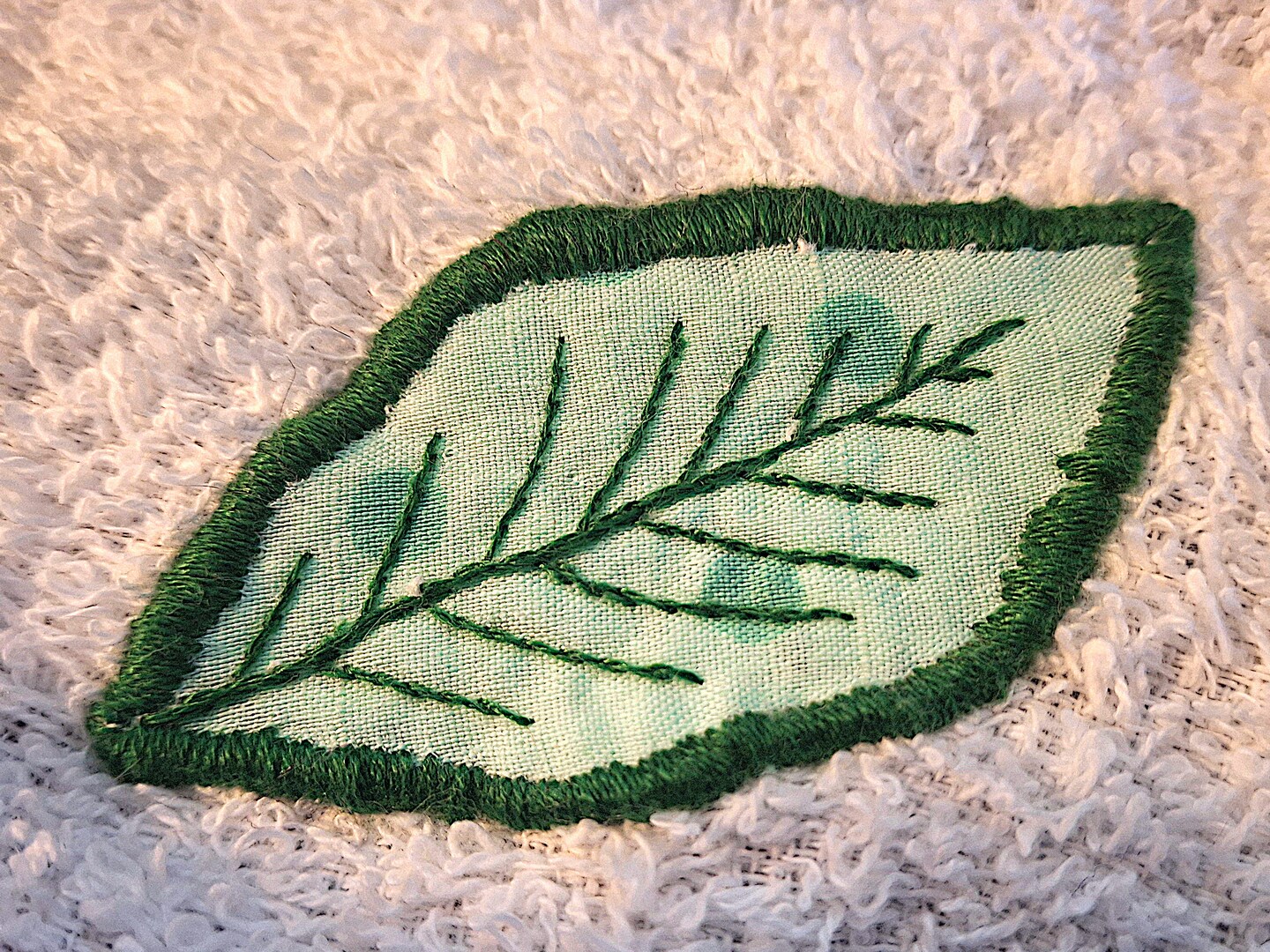 Embroidered Leaf Patch