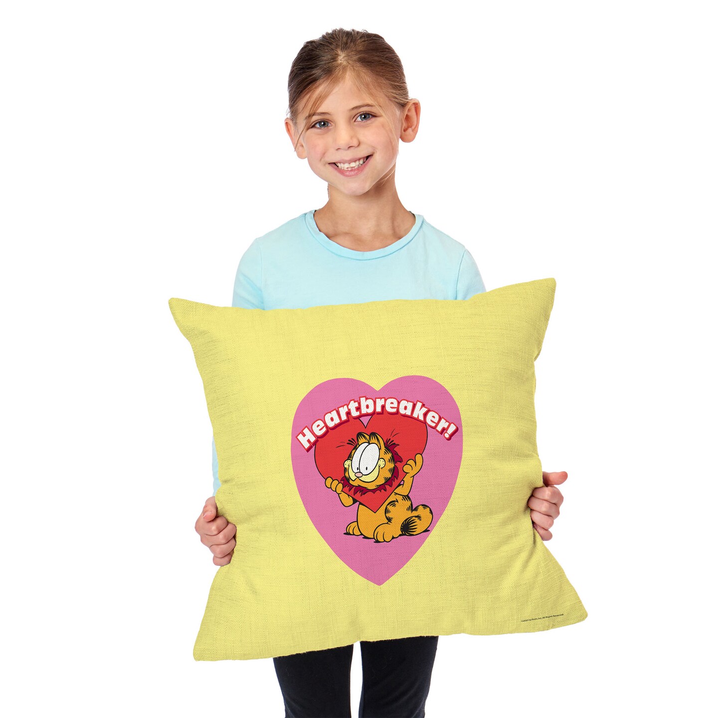 Nickelodeon Garfield Valentine&#x27;s Day Throw Pillow 18&#xD7;18 Inches