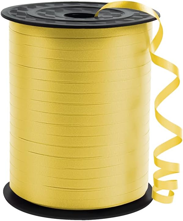 Premium Yellow Curling Ribbon, 1/5" Wide x 500 Yards Christmas Curling Ribbons