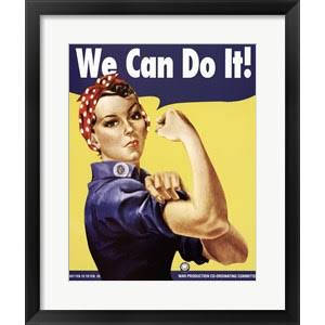 Rosie The Riveter Poster We Can Do it Framed art