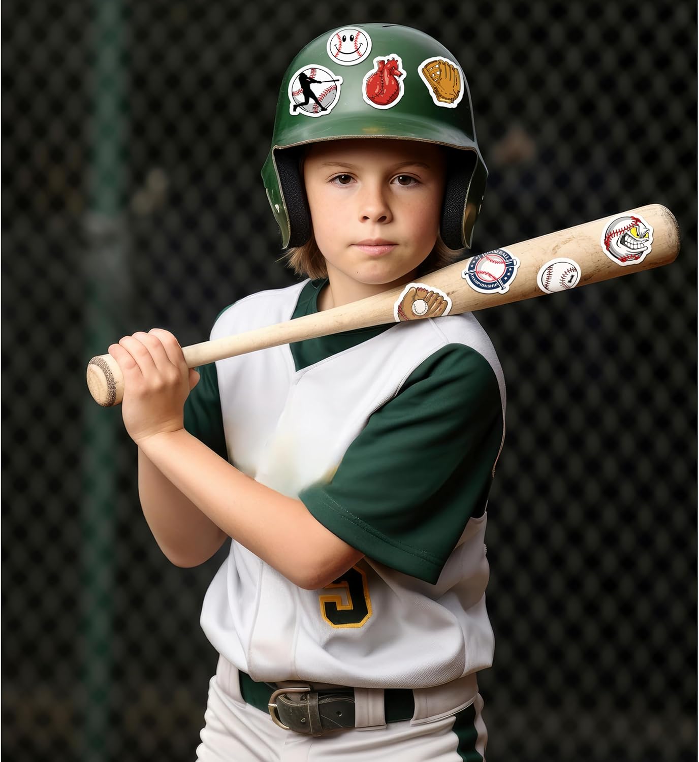 50 Pcs Baseball Stickers, Baseball Vinyl Stickers for Water Bottle, Laptop, Phone, Baseball Gifts, Sport Stickers Baseball Decorations for Teens Boy (Baseball Stickers Decal)