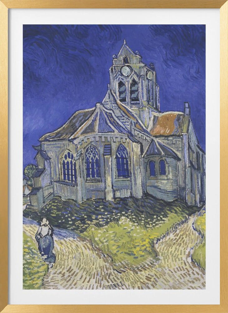 Vincent Van Gogh&#x27;s the Church At Auvers (1890) by Vincent Van Gogh Framed Art