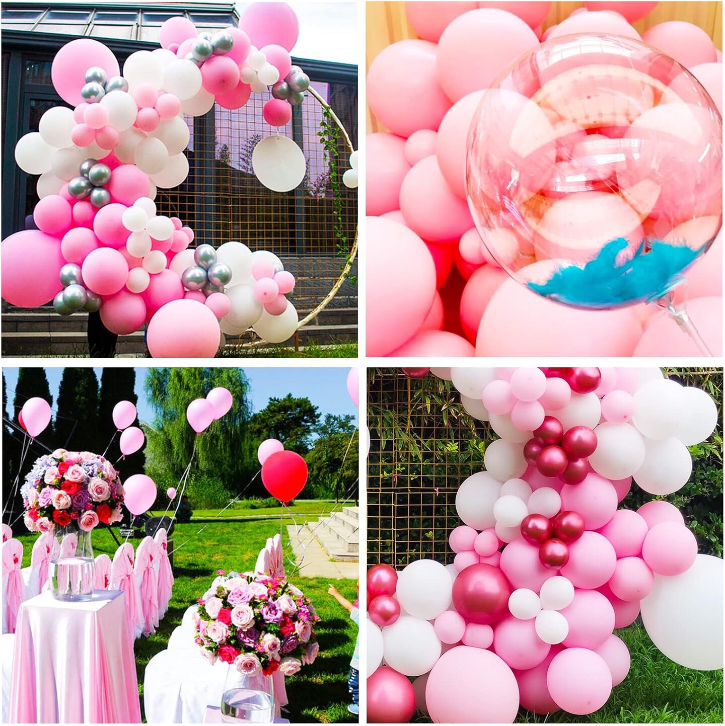 12-Pack 18in Pink Latex Balloons – Large Party Balloons for Birthday, Baby Shower & Wedding
