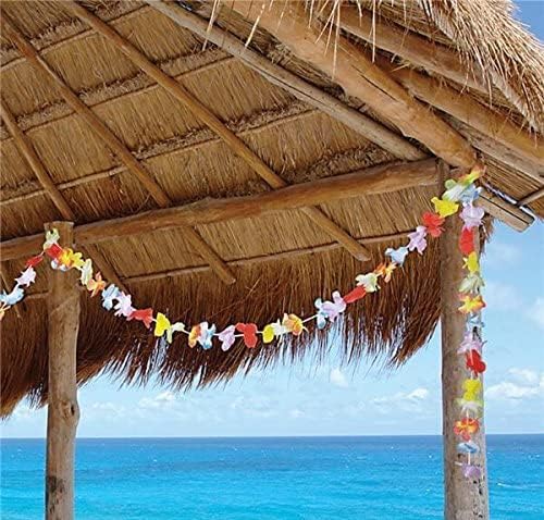 72 ft Plastic Flower Lei Garland/Hawaiian Floral Border/Luau Party Flower Garland/Hawaiian Party Garland/Luau Party Decoration