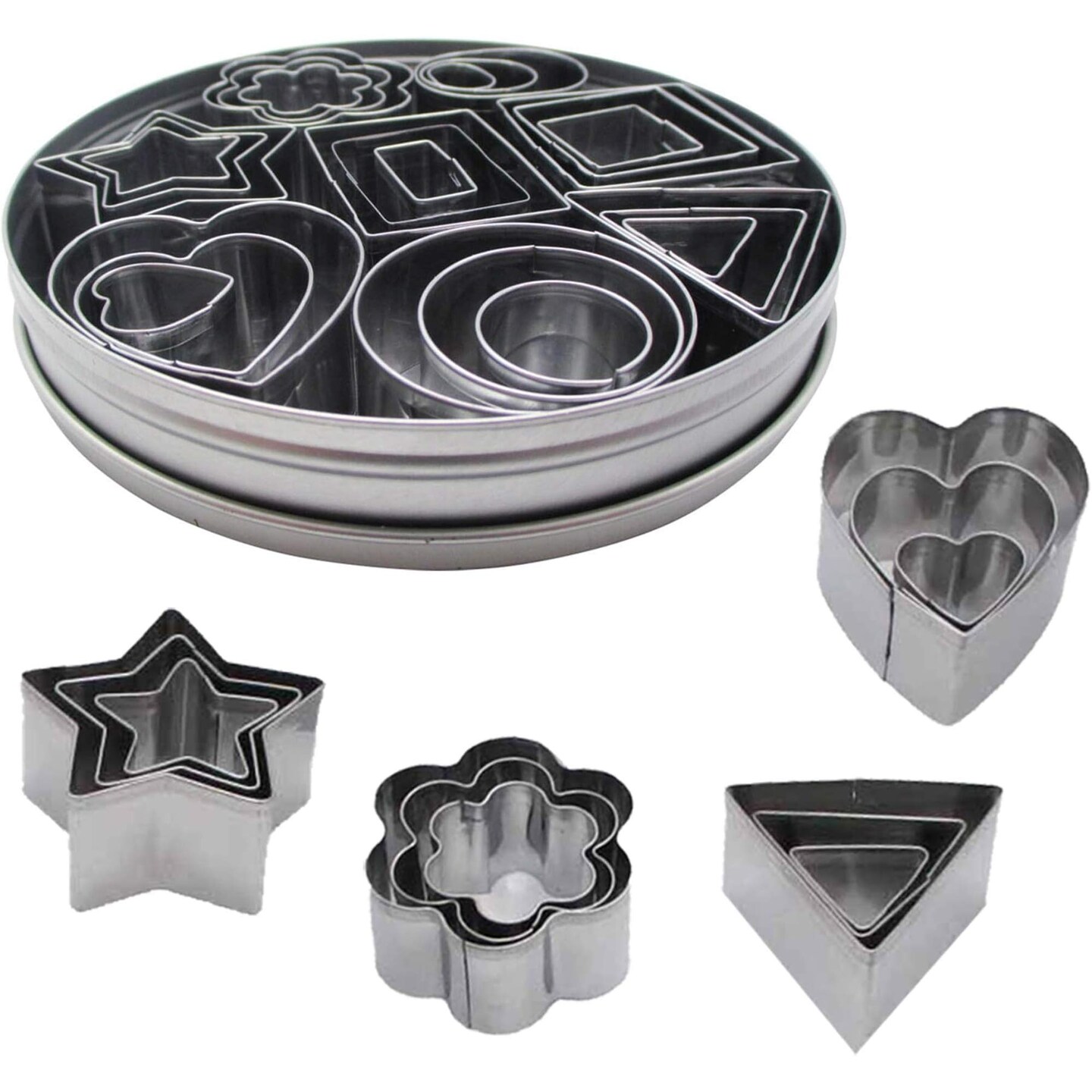 Mini Cookie Cutter With Set 30 Tiny Stainless Steel Cookie Stamps