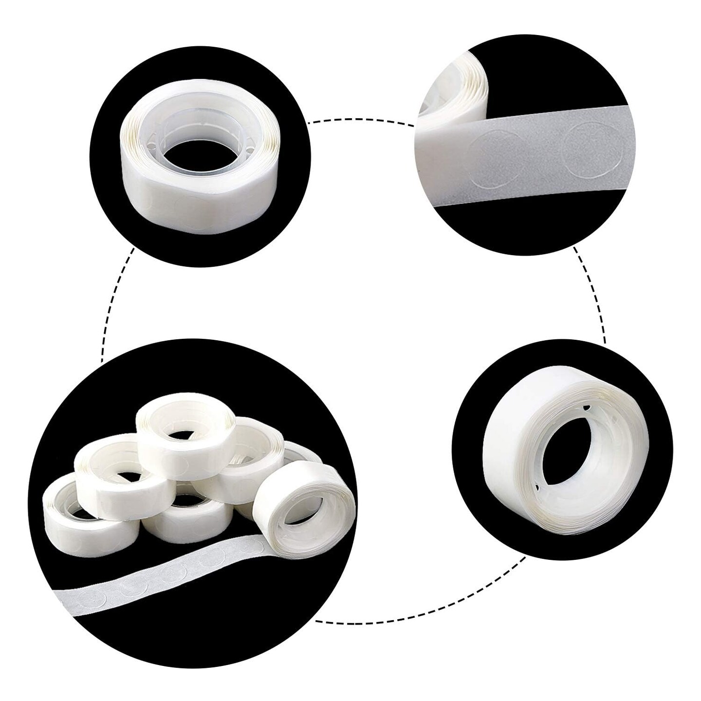 Balloon Glue Removable Adhesive Point Tape, 30 Rolls Double Sided Dots Stickers