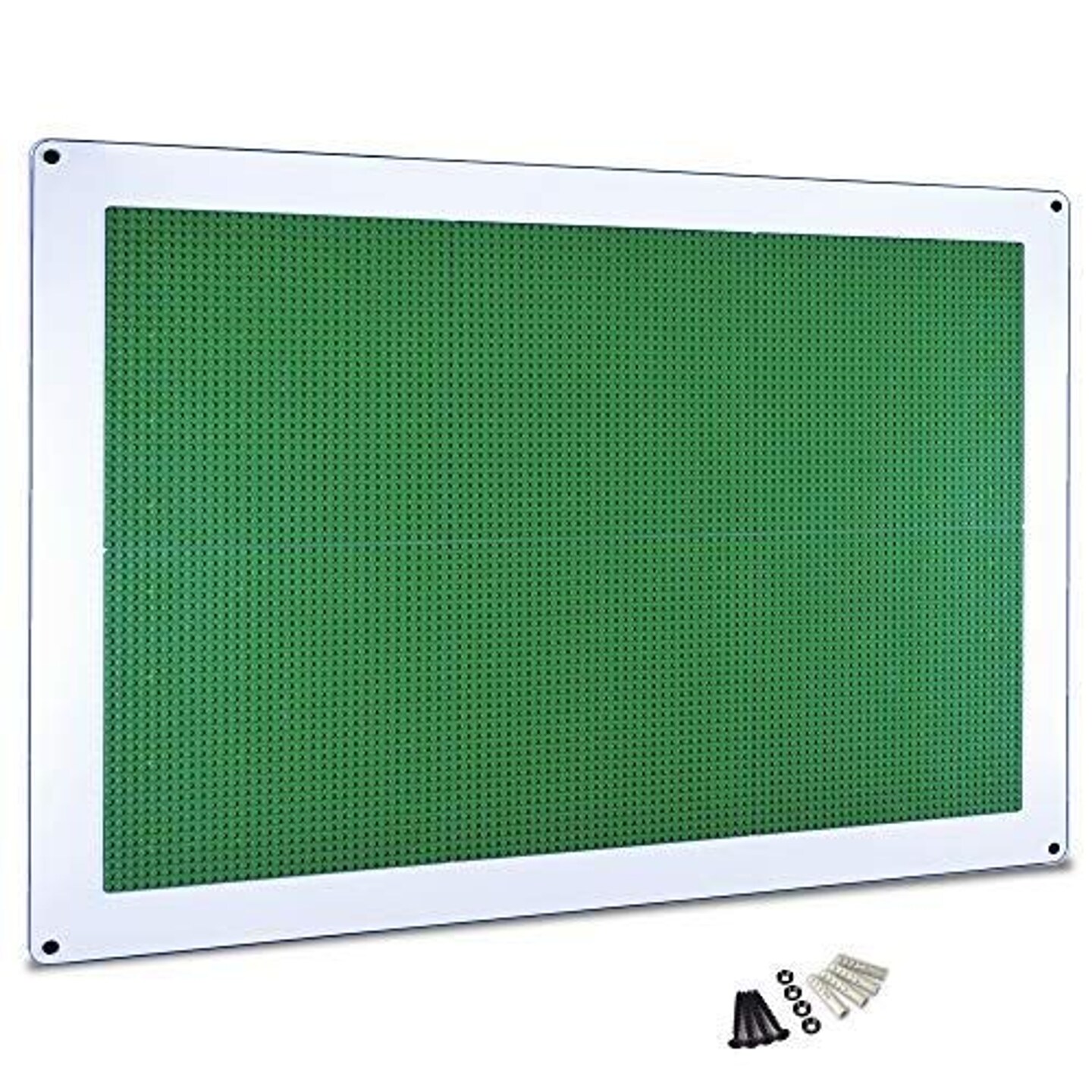 Creative QT Large Play-Up Building Brick, Green, 24&#x22;x34&#x22; Activity Wall Panel For Kids &#x26; Toddlers, Pre-Assembled Makerspace Furniture, Vertical Building Surface, Compatible with All Major Brick Brands