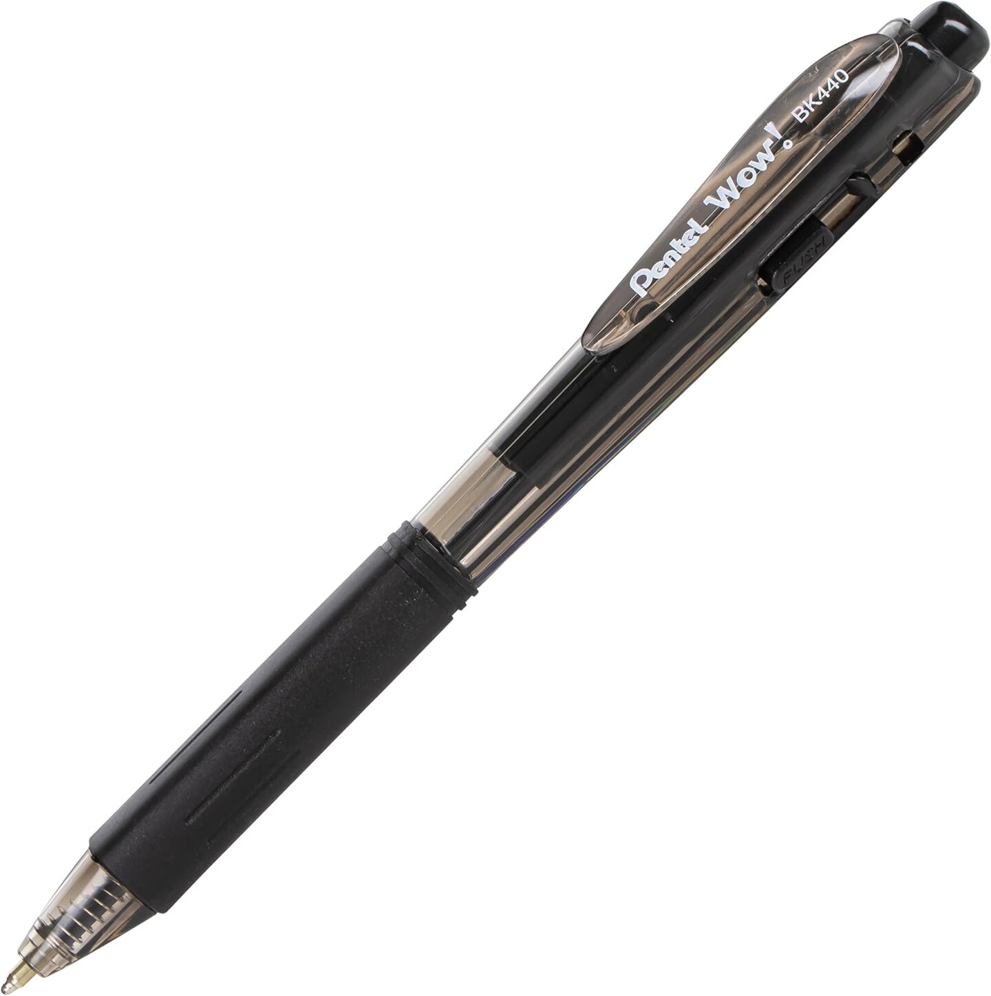 Retractable Ballpoint Pen, (1.0mm), Medium Line, Black Ink, Pack of 18