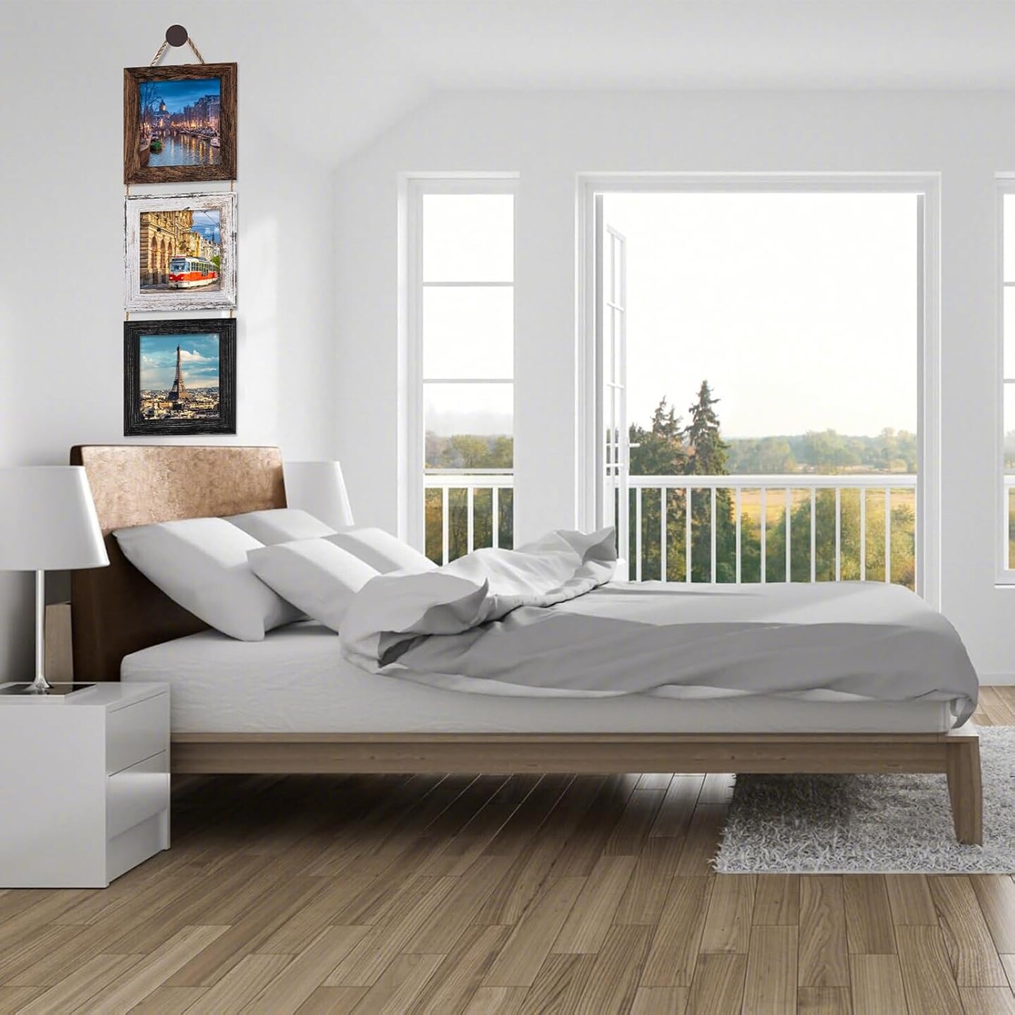 5x5 Wall Hanging Picture Frames Collage with 3 Opening Multi Color Frames