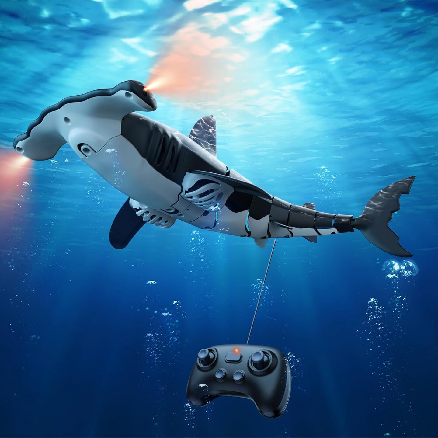 Summer Remote Control Shark Toys High Simulation, Party Fun Games for Pool &#x26; Bath (Gray)