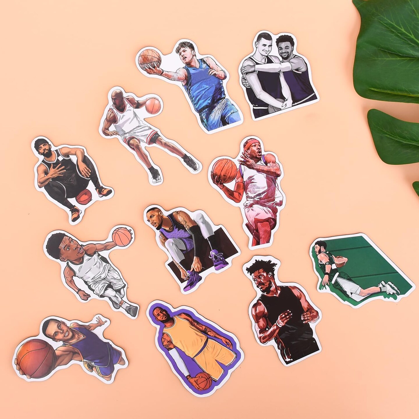 Basketball Decor Fridge Magnet Stickers(12 Pack) Sport Decals Merch Gifts Party Supplies Accessories Cruise Door Decorations Magnetic Bumper Cabinets Reusable Vinyl