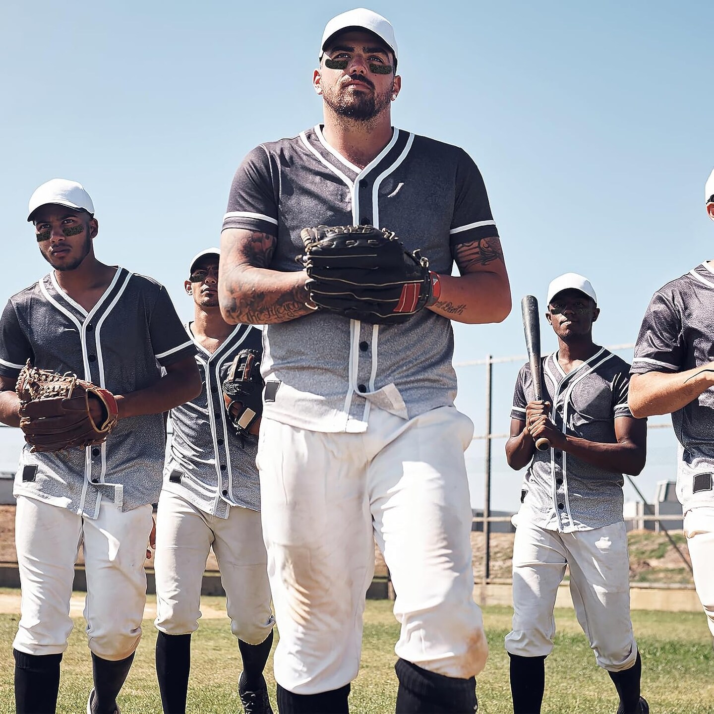 125 Pairs Eye Black Stickers for Kids,Sport Stickers Custom Face Stickers Eye Black Baseball Football Softball Stickers, Sports Eye Black Stickers for Sports Game Day Themed Birthday Party