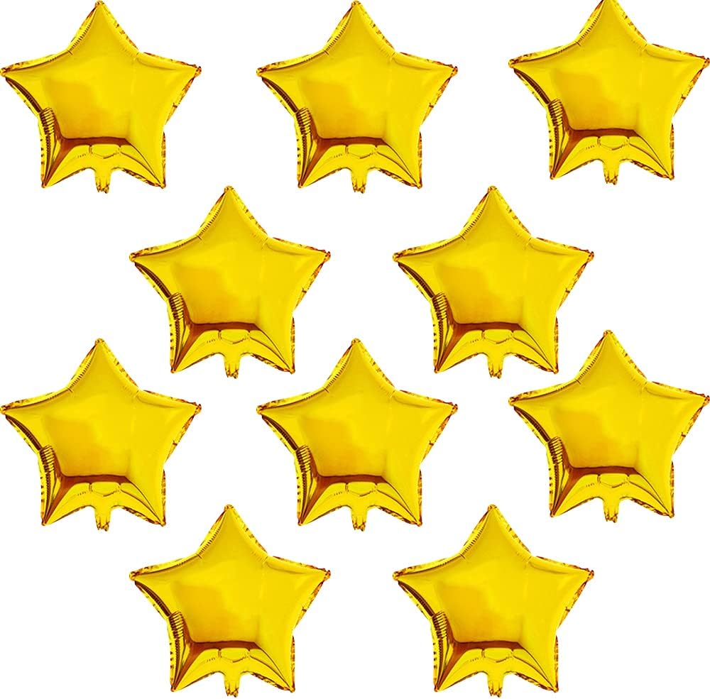 30 Pcs 18&#x22; Gold Star Balloons Foil Balloons Mylar Balloons for Birthday Party,Wedding,Valentine&#x27;s Day, engagement party&#xFF0C;Christmas,Baby Shower Backdrops Decorations