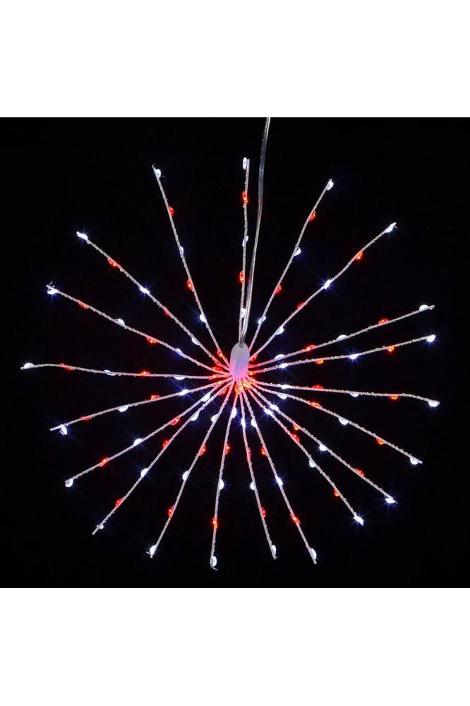 11.8&#x22; 120 Light Red and Pure White Starburst