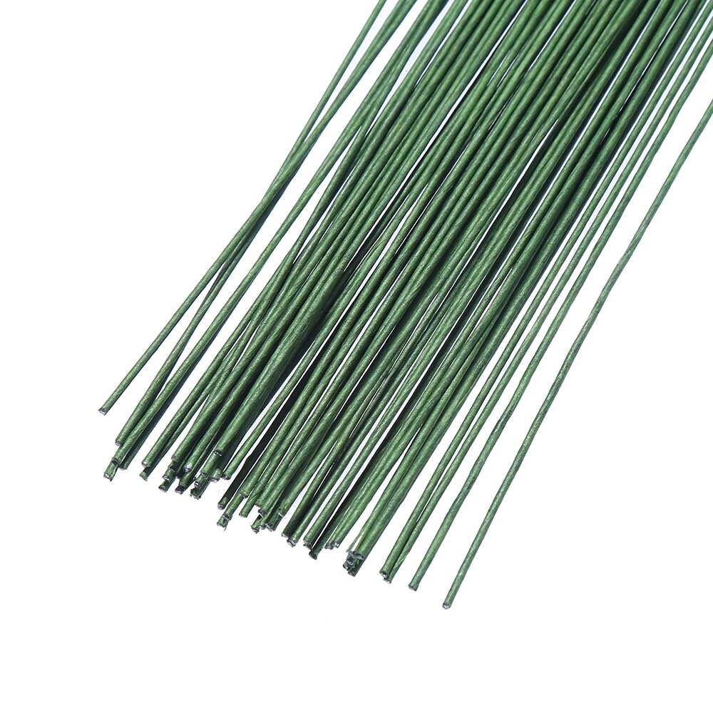 18 Gauge Green Floral Stem Wire for Artificial Flower Making 16 inch,50/Package