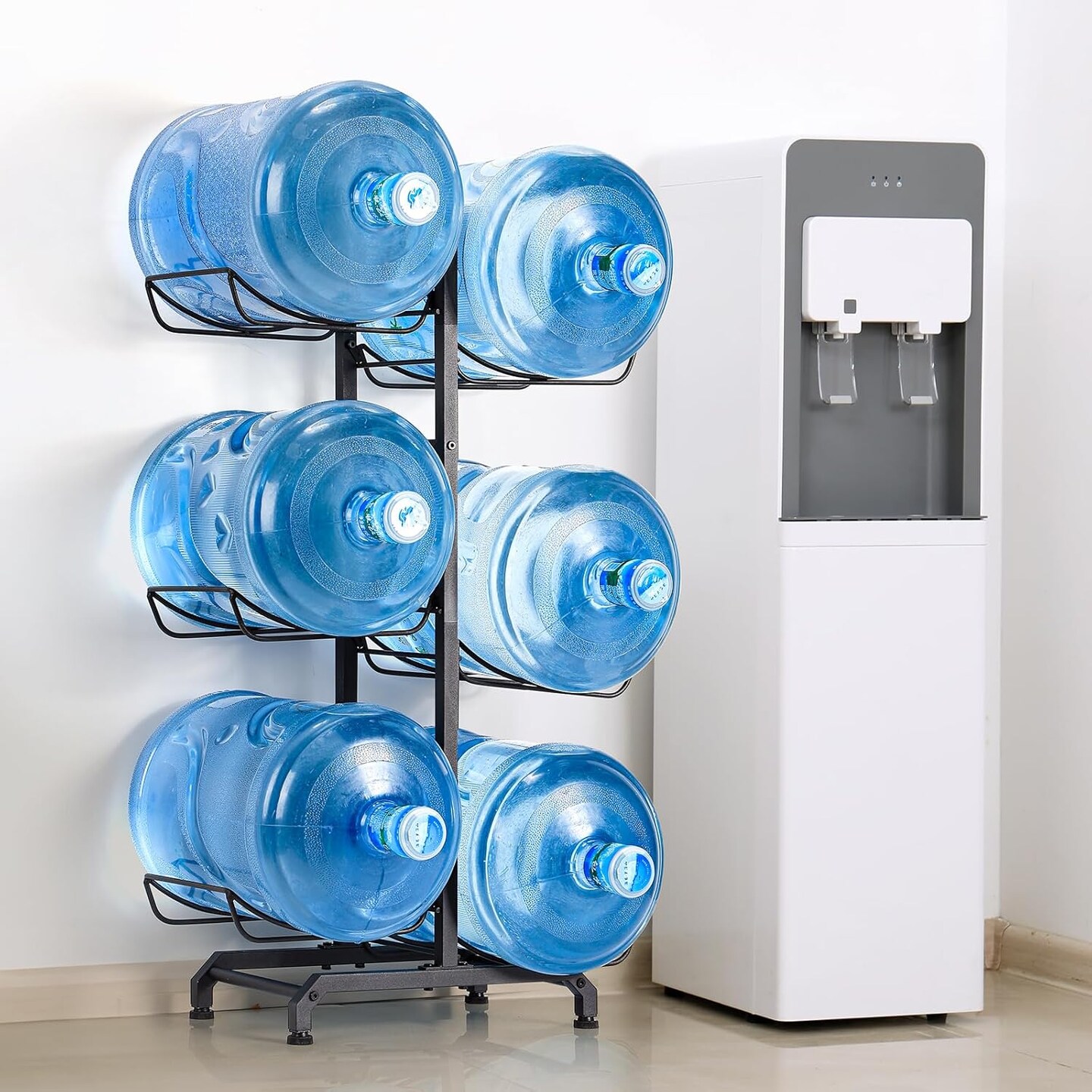 5 Gallon Water Jug Holder For 10 Bottles, 5 Tier Water Jug