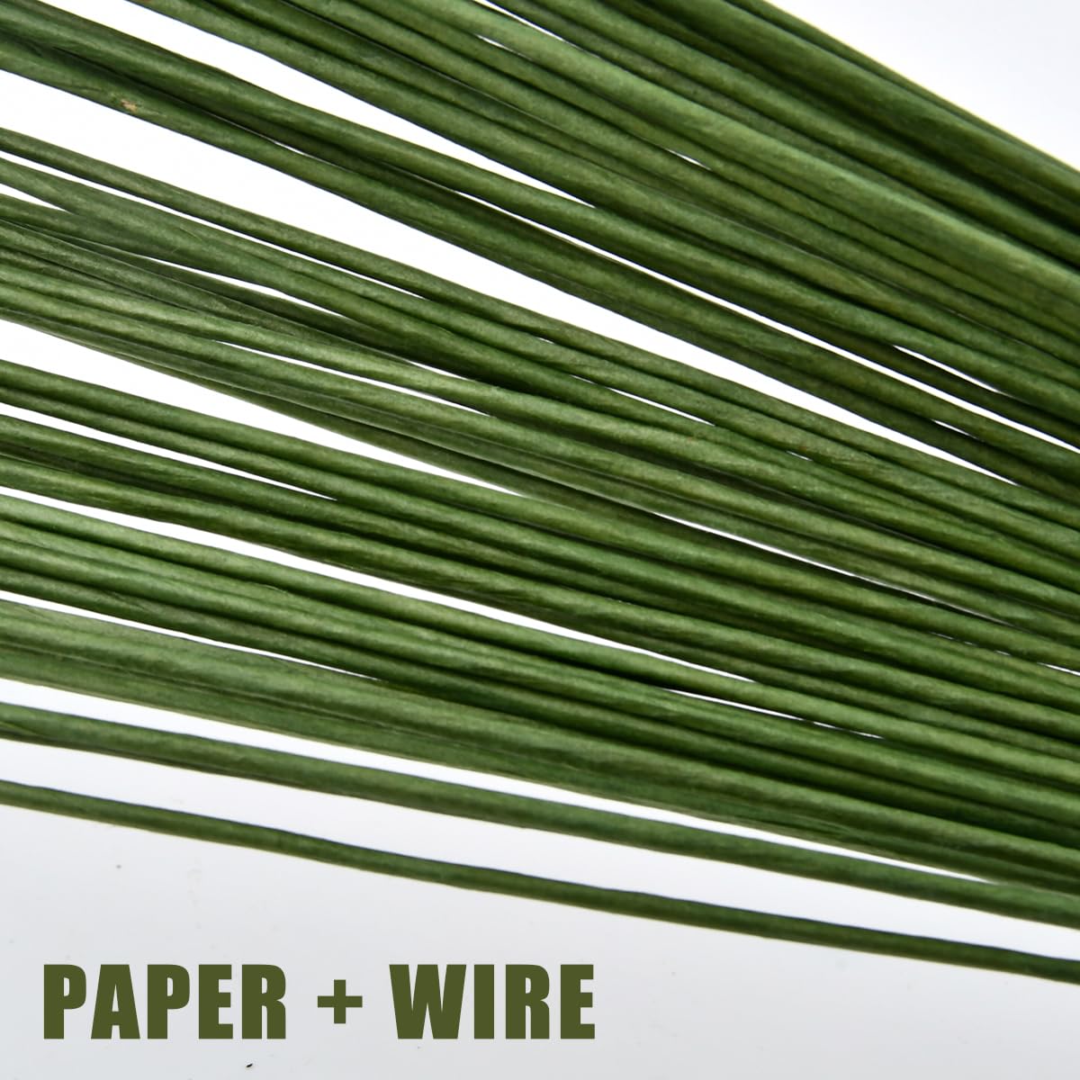60 Pack Floral Wire Stems, 16 Inch Artificial Flower Rods for Bouquet, Wire Wreath Making Supplies