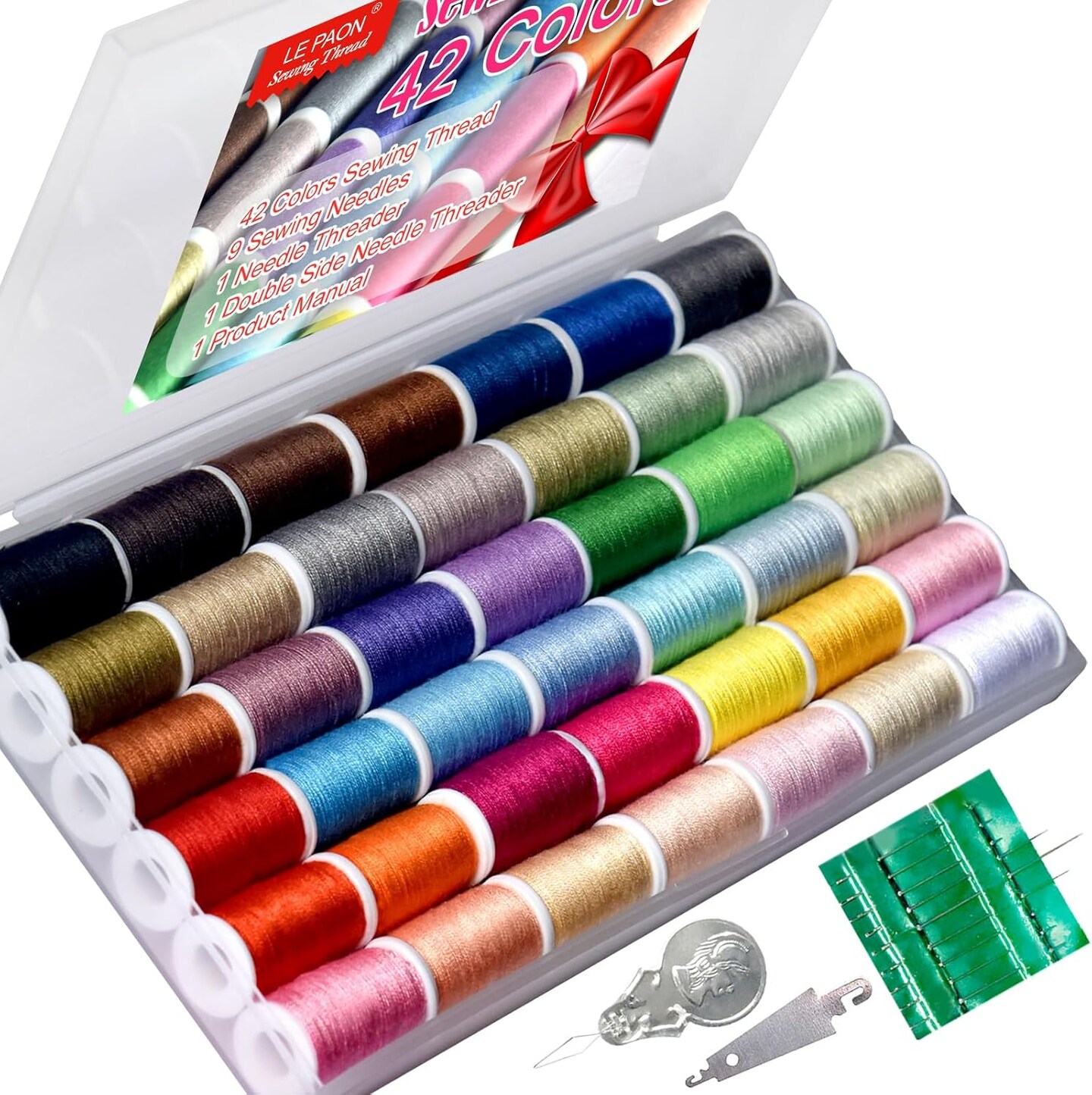 Sewing Thread kit 42 Color Set of Handy Polyester Thread