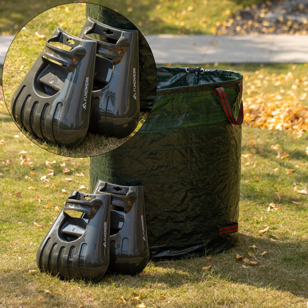 Gardenised 72-gallon Heavy-Duty Self-Standing Collapsible Leaf Bag with Handle and Sturdy Scoop for Leaves - Portable Yard Grass Clipping Rake, Garden Debris Grabber for Lawn Care and Outdoor Cleanup