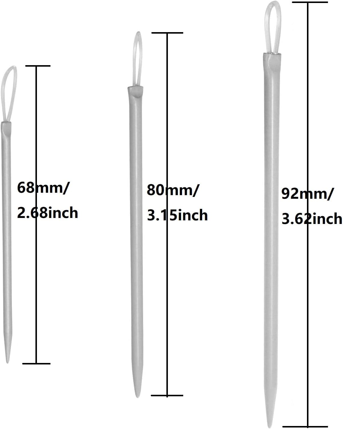 6 Pcs Nylon Thread Rope Threader Yarn Thread Large Eye Wool Needle Threader Weave Knitting Needle Yarn Sewing Needle Sweater Needle Knitting Tool