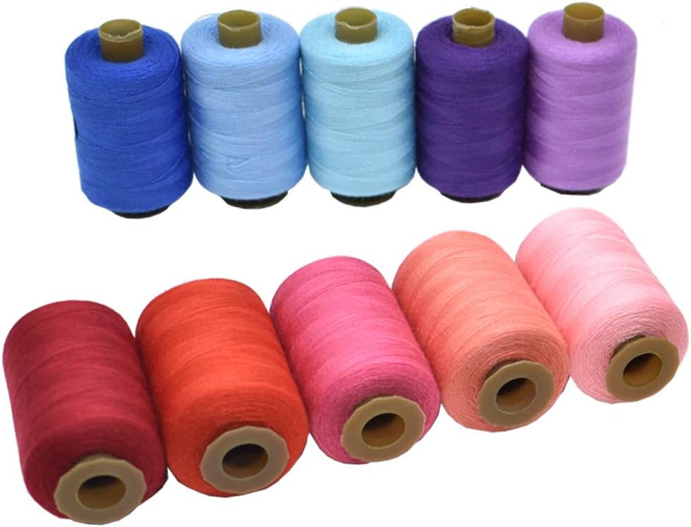Sewing Thread 24 Colors Sewing Industrial Purpose for Machine and Hand Stitching 1000 Yards Polyester