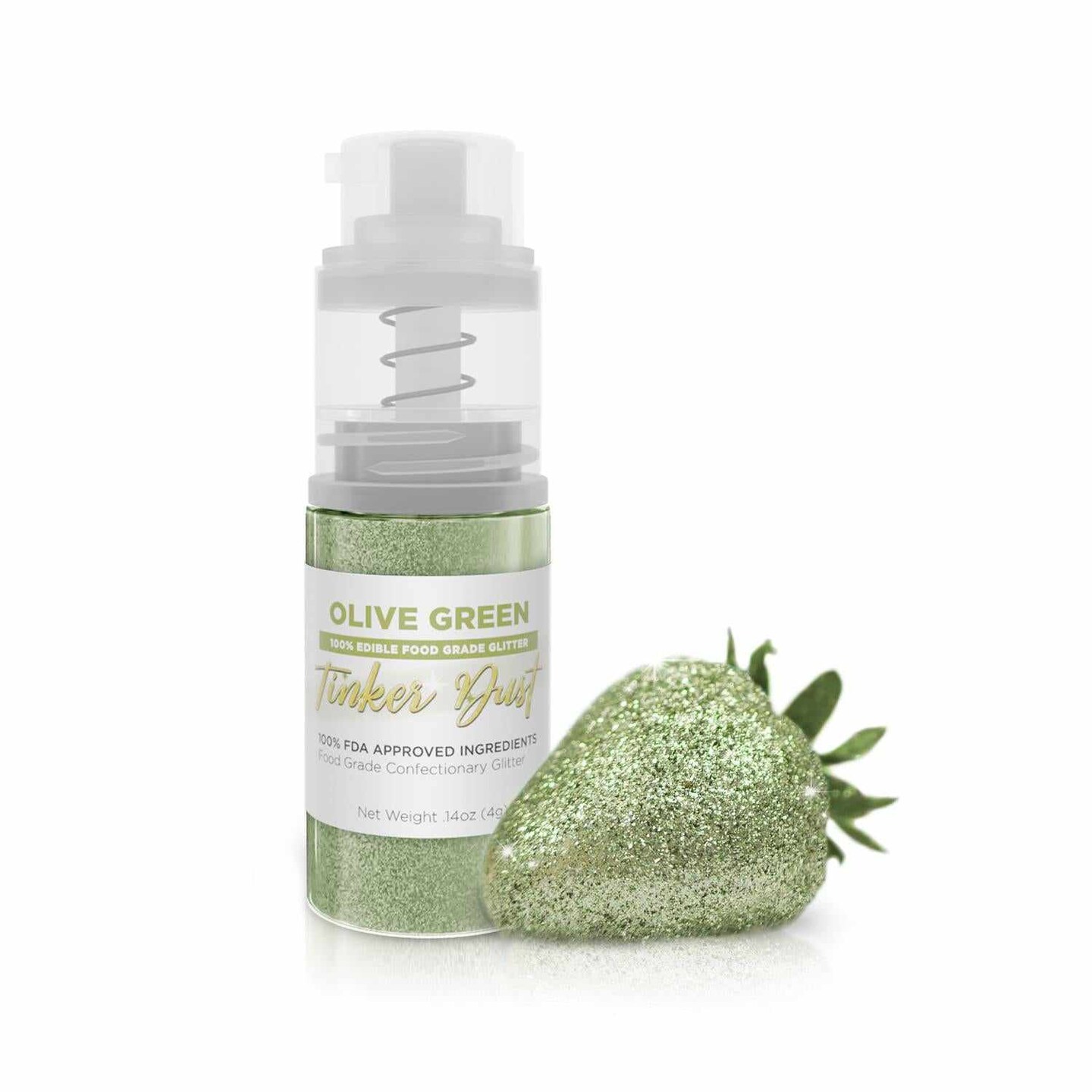 Olive Green Edible Glitter Spray 4g Pump | Tinker Dust&#xAE;