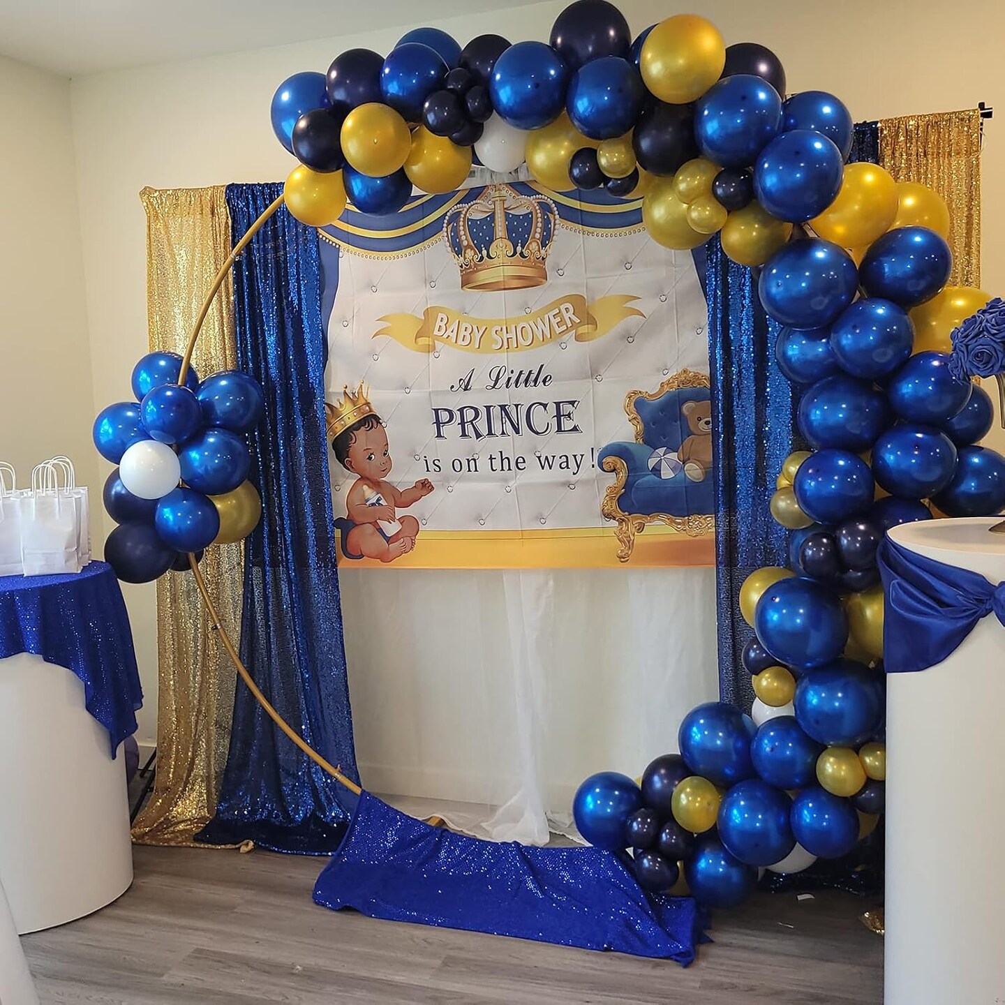 Blue Balloons 12 Inch, Double-Layered Metallic Royal Blue Balloons