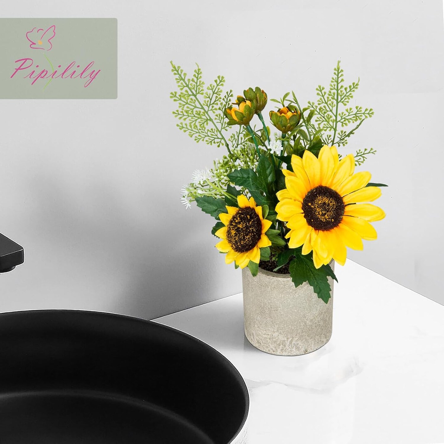 Artificial Sunflowers Decor - 4 Pack