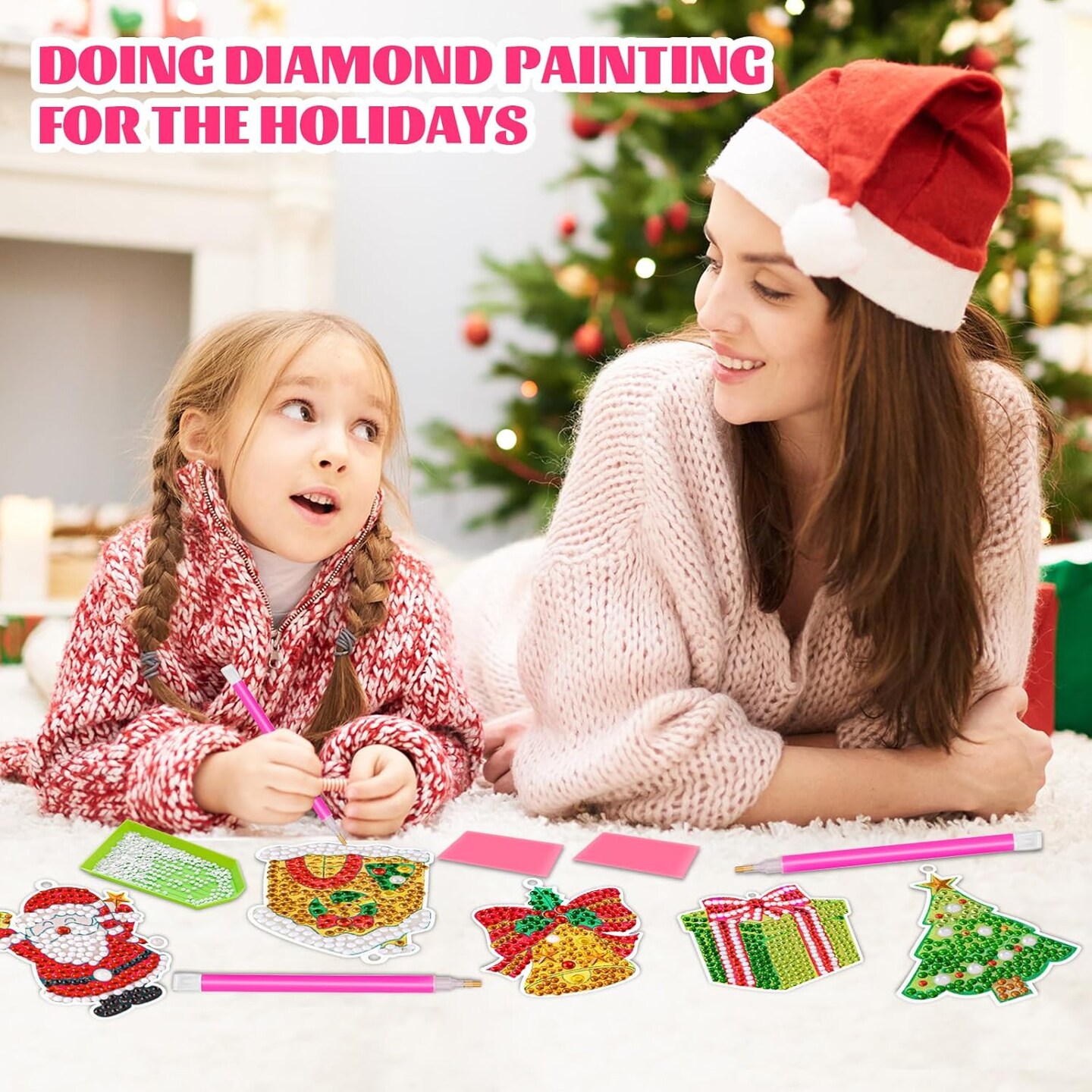 60PCS Diamond Art Painting Tools 5D Diamond Art Wax Accessories with 20 Drill Pen Grip Tray, Diamond Painting Kits for Kids Adults DIY Diamond Painting Crafts